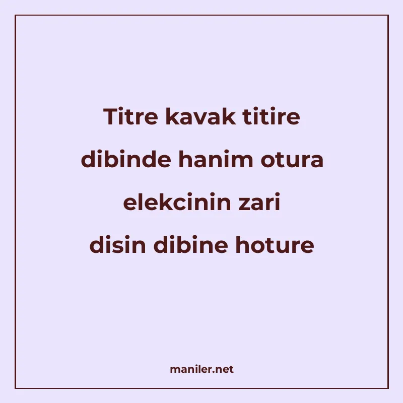Titre kavak titire dibinde hanim otura elekcinin zari disin manisi görseli