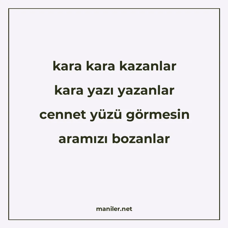 kara kara kazanlar kara yazı yazanlar cennet yüzü görmesin a manisi görseli