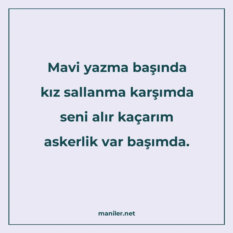 Mavi yazma başında kız sallanma karşımda seni alır kaçarım a manisi görseli