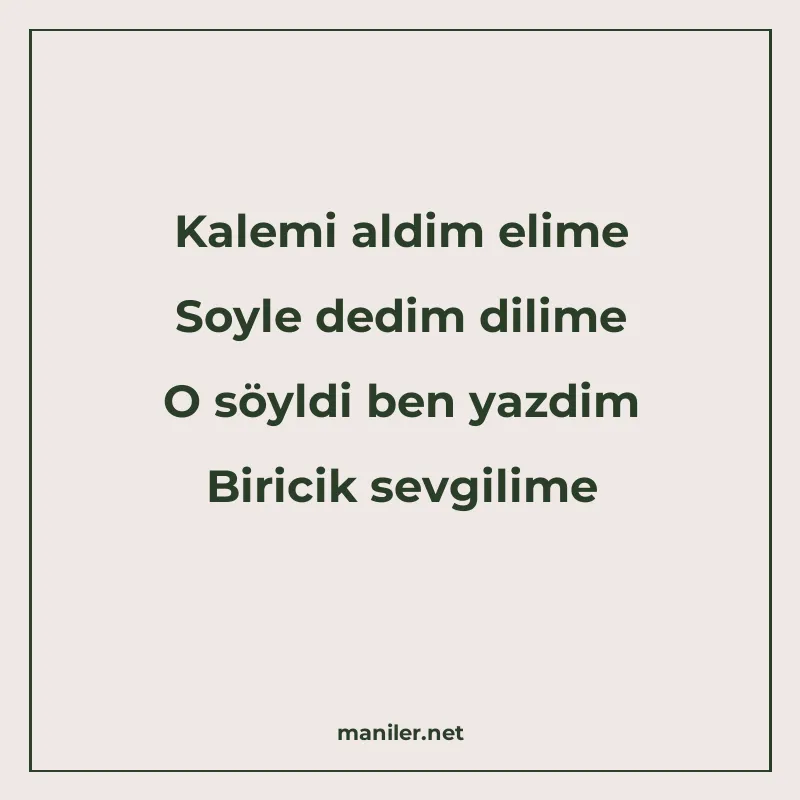Kalemi aldim elime Soyle dedim dilime O söyldi ben yazdim Bi manisi görseli