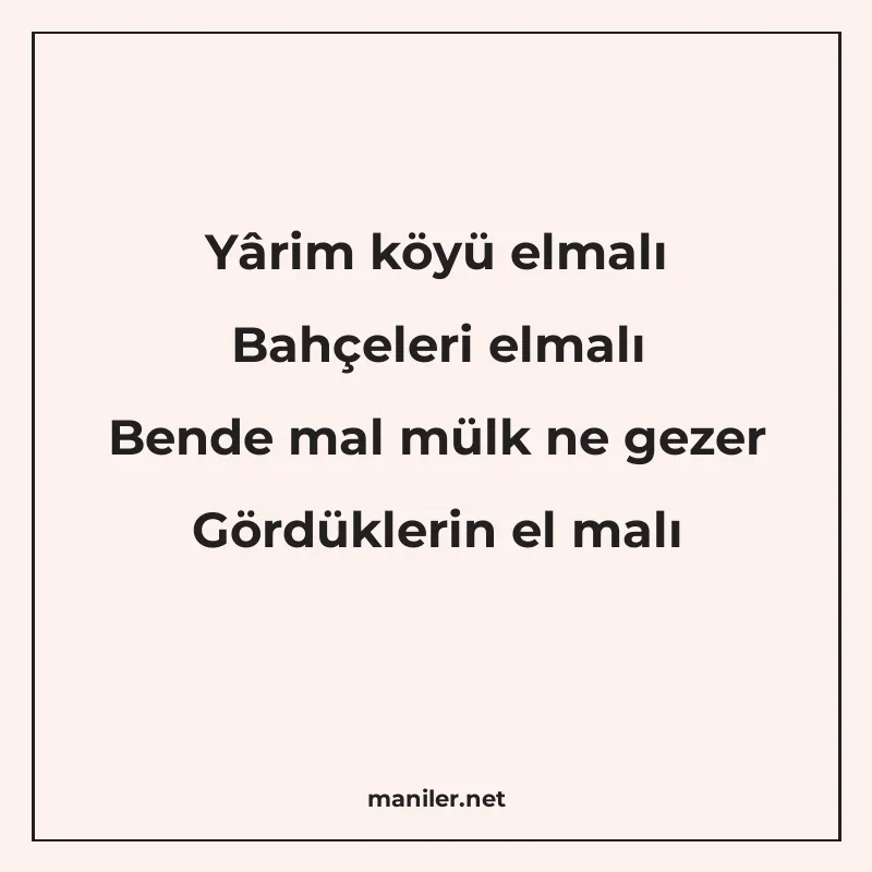 Yârim köyü elmalı Bahçeleri elmalı Bende mal mülk ne gezer G manisi görseli
