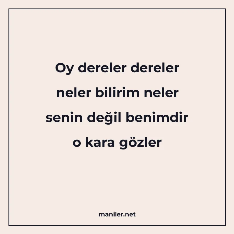 Oy dereler dereler neler bilirim neler senin değil benimdir manisi görseli