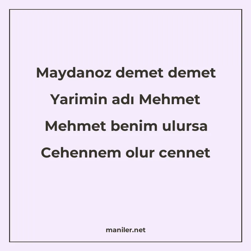 Maydanoz demet demet Yarimin adı Mehmet Mehmet benim ulursa manisi görseli