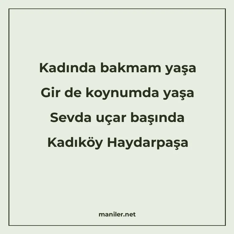 Kadında bakmam yaşa Gir de koynumda yaşa Sevda uçar başında manisi görseli