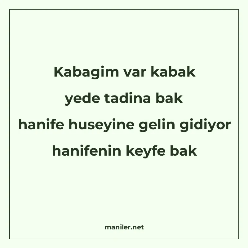 Kabagim var kabak yede tadina bak hanife huseyine gelin gidi manisi görseli