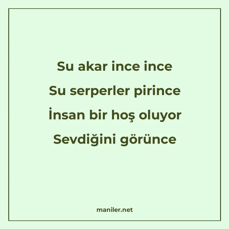 Su akar ince ince Su serperler pirince İnsan bir hoş oluyor manisi görseli