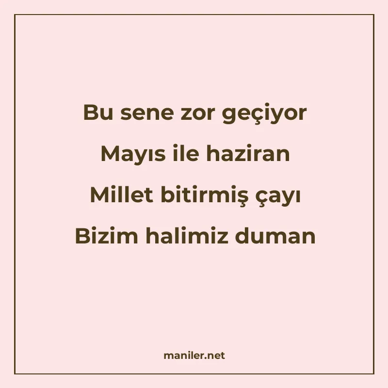 Bu sene zor geçiyor Mayıs ile haziran Millet bitirmiş çayı B manisi görseli