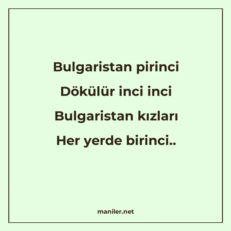 Bulgaristan pirinci Dökülür inci inci Bulgaristan kızları He manisi görseli