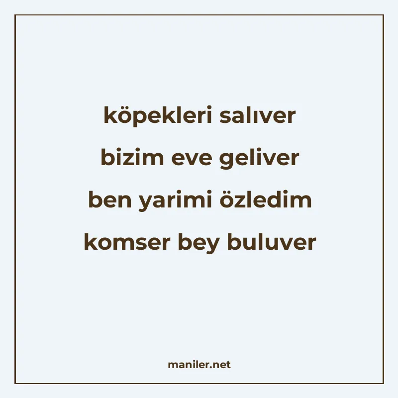 köpekleri salıver bizim eve geliver ben yarimi özledim komse manisi görseli