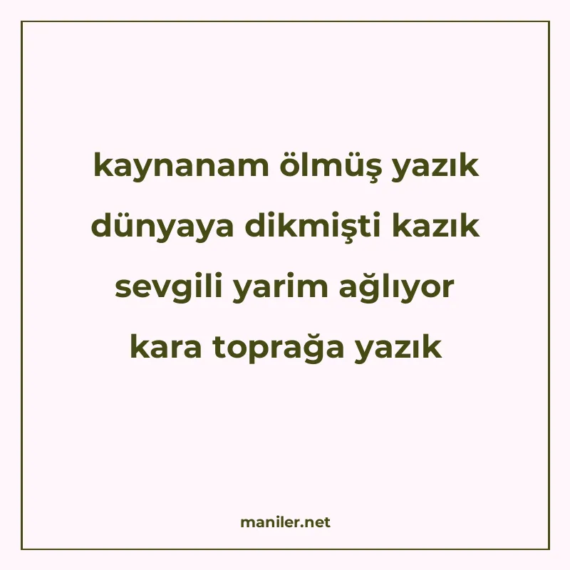 kaynanam ölmüş yazık dünyaya dikmişti kazık sevgili yarim ağ manisi görseli