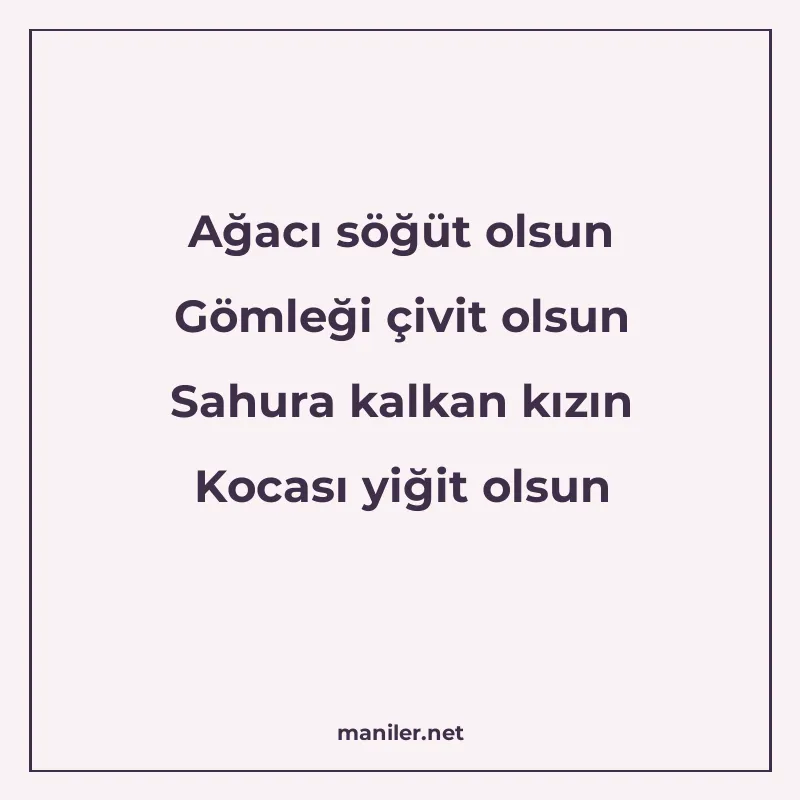 Ağacı söğüt olsun Gömleği çivit olsun Sahura kalkan kızın Ko manisi görseli