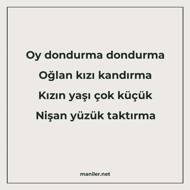 Oy dondurma dondurma Oğlan kızı kandırma Kızın yaşı çok küçü manisi görseli