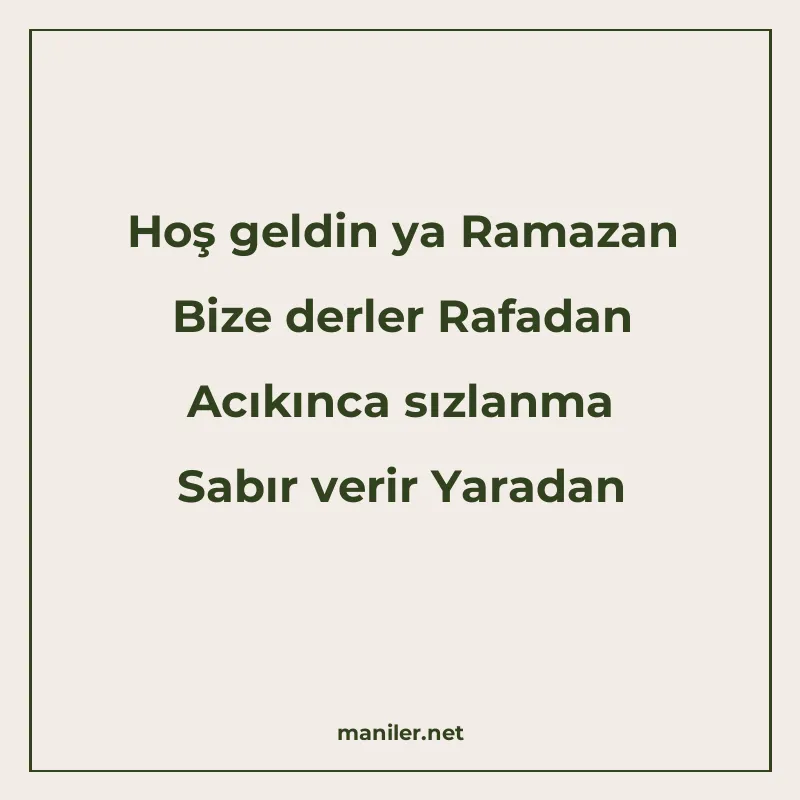 Hoş geldin ya Ramazan Bize derler Rafadan Acıkınca sızlanma manisi görseli