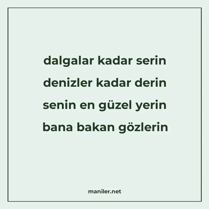 dalgalar kadar serin denizler kadar derin senin en güzel yer manisi görseli