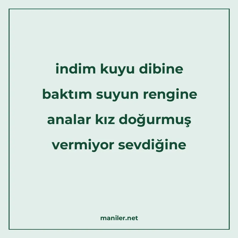 indim kuyu dibine baktım suyun rengine analar kız doğurmuş v manisi görseli