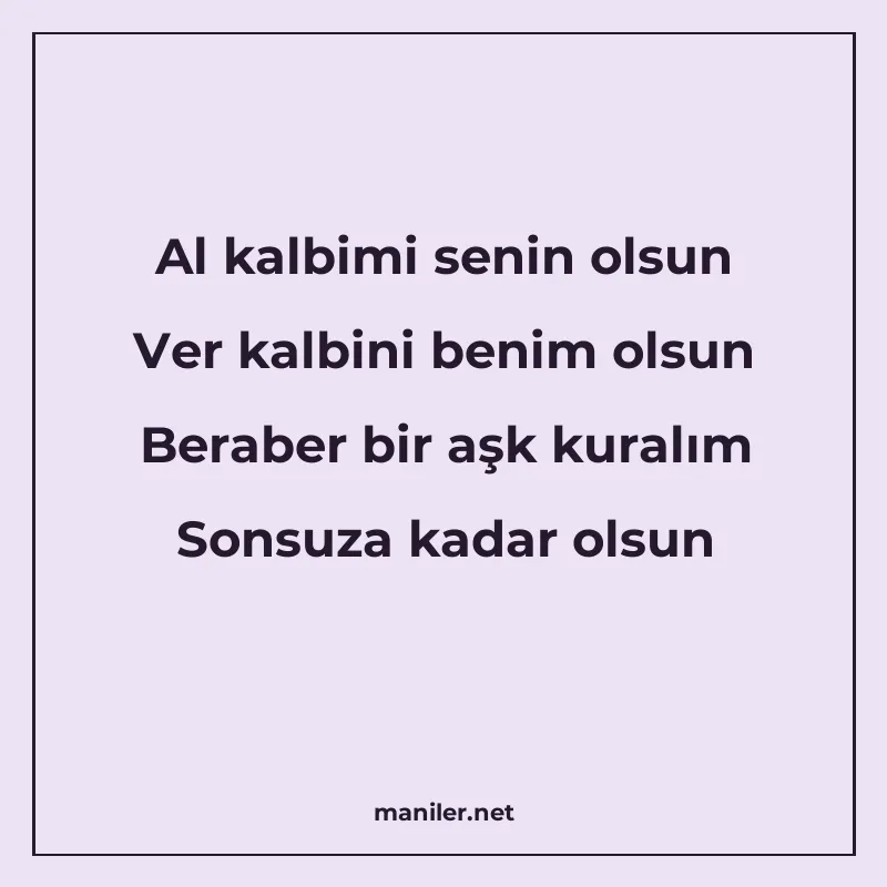 Al kalbimi senin olsun Ver kalbini benim olsun Beraber bir a manisi görseli