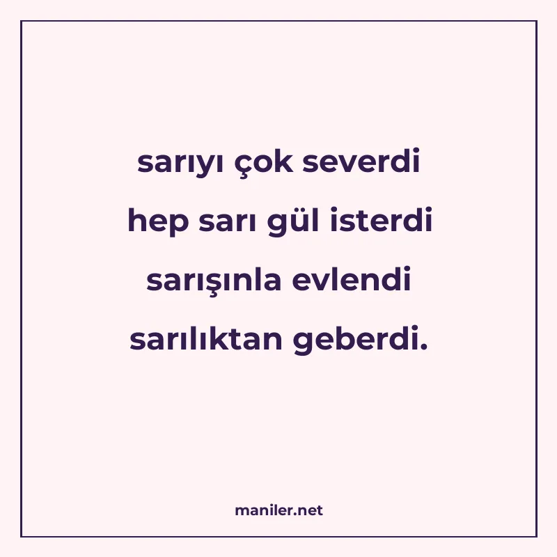 sarıyı çok severdi hep sarı gül isterdi sarışınla evlendi sa manisi görseli