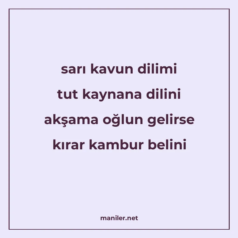 sarı kavun dilimi tut kaynana dilini akşama oğlun gelirse kı manisi görseli