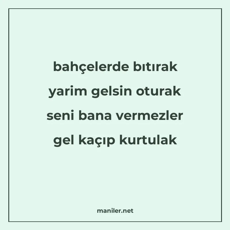 bahçelerde bıtırak yarim gelsin oturak seni bana vermezler g manisi görseli
