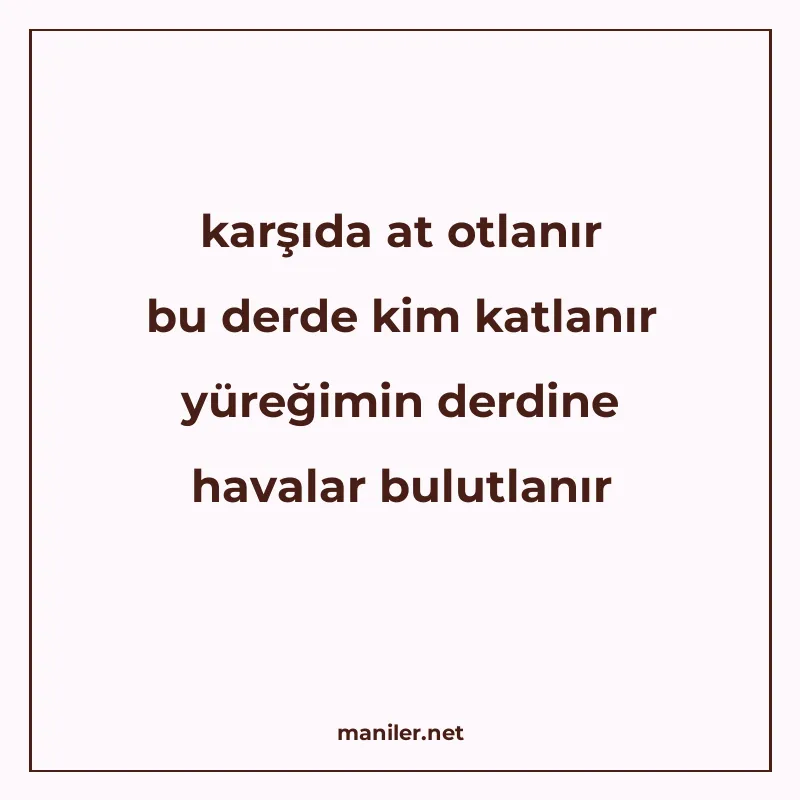 karşıda at otlanır bu derde kim katlanır yüreğimin derdine h manisi görseli