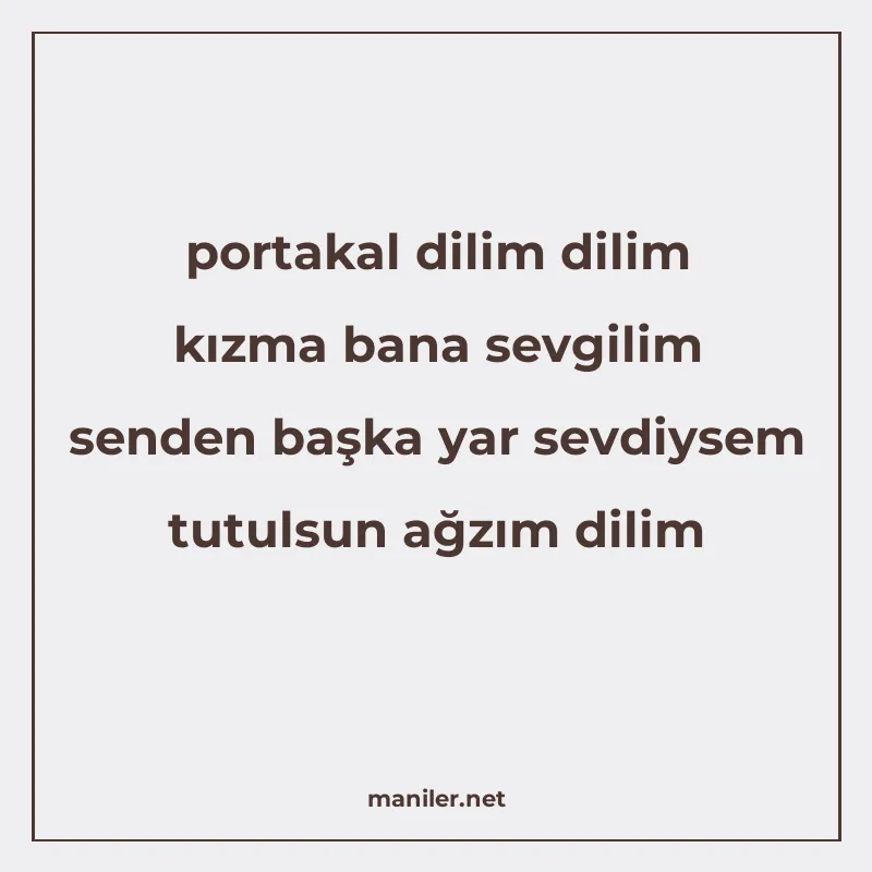 portakal dilim dilim kızma bana sevgilim senden başka yar se manisi görseli