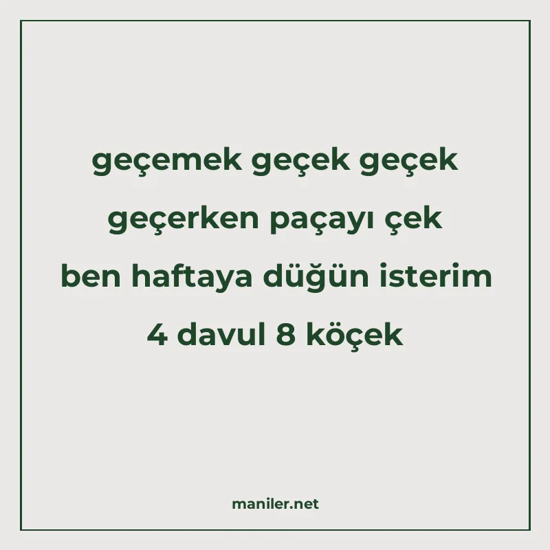 geçemek geçek geçek geçerken paçayı çek ben haftaya düğün is manisi görseli