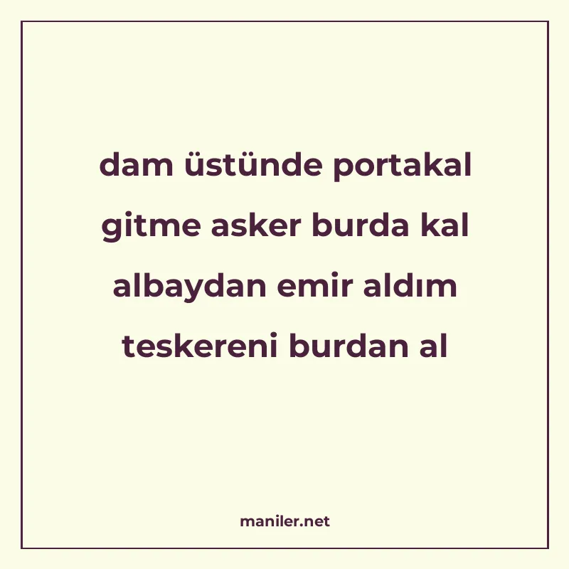 dam üstünde portakal gitme asker burda kal albaydan emir ald manisi görseli