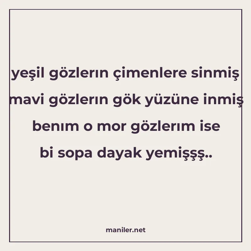 yeşil gözlerın çimenlere sinmiş mavi gözlerın gök yüzüne inm manisi görseli