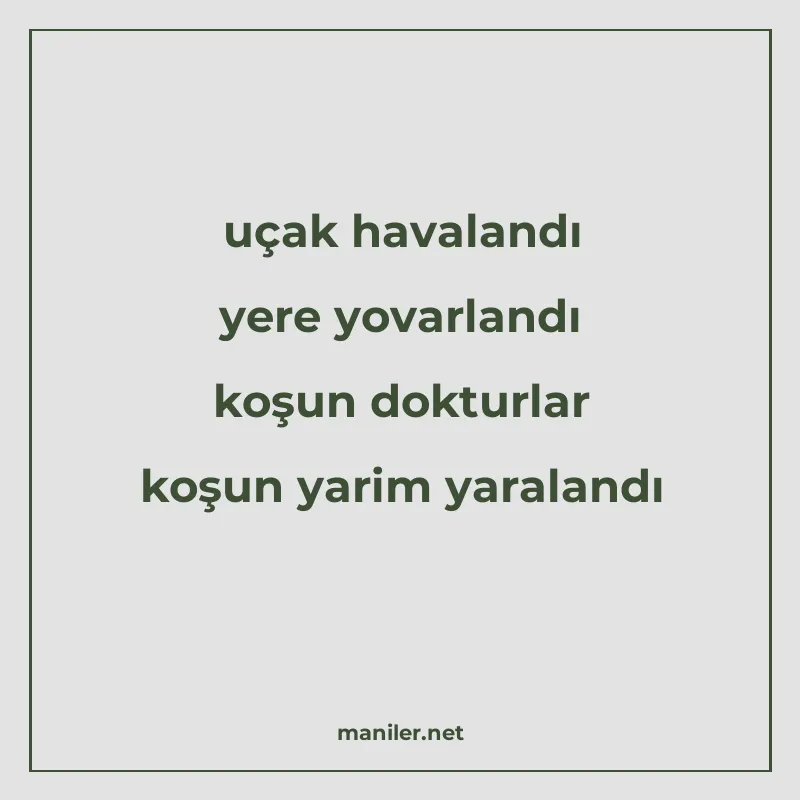 uçak havalandı yere yovarlandı koşun dokturlar koşun yarim y manisi görseli