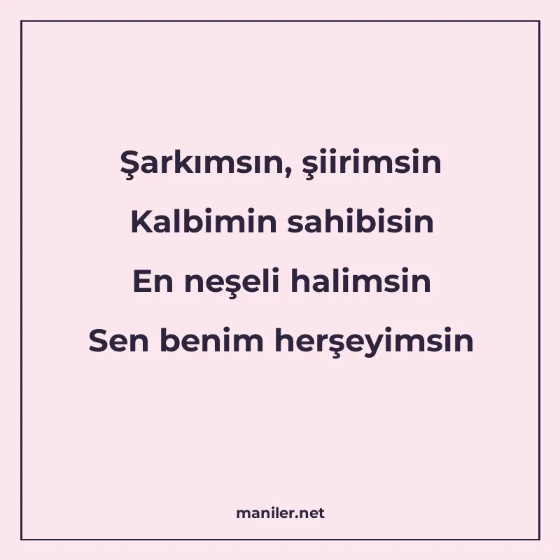 Şarkımsın, şiirimsin Kalbimin sahibisin En neşeli halimsin S manisi görseli
