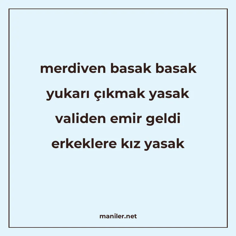 merdiven basak basak yukarı çıkmak yasak validen emir geldi manisi görseli