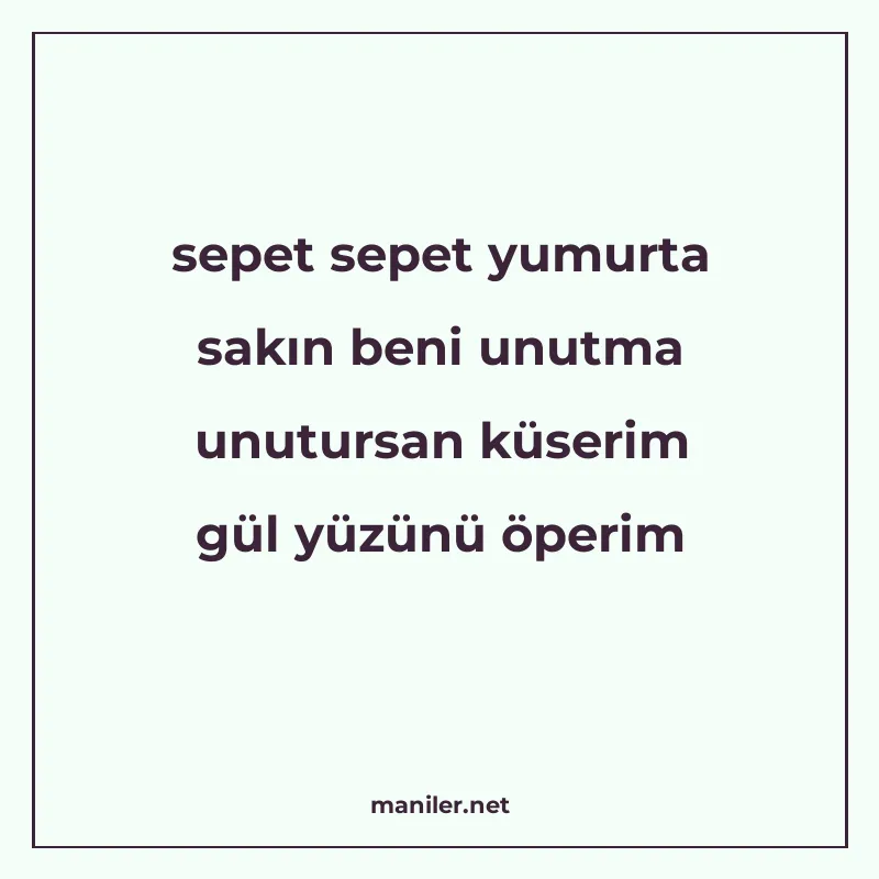 sepet sepet yumurta sakın beni unutma unutursan küserim gül manisi görseli
