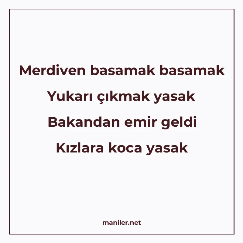 Merdiven basamak basamak Yukarı çıkmak yasak Bakandan emir g manisi görseli
