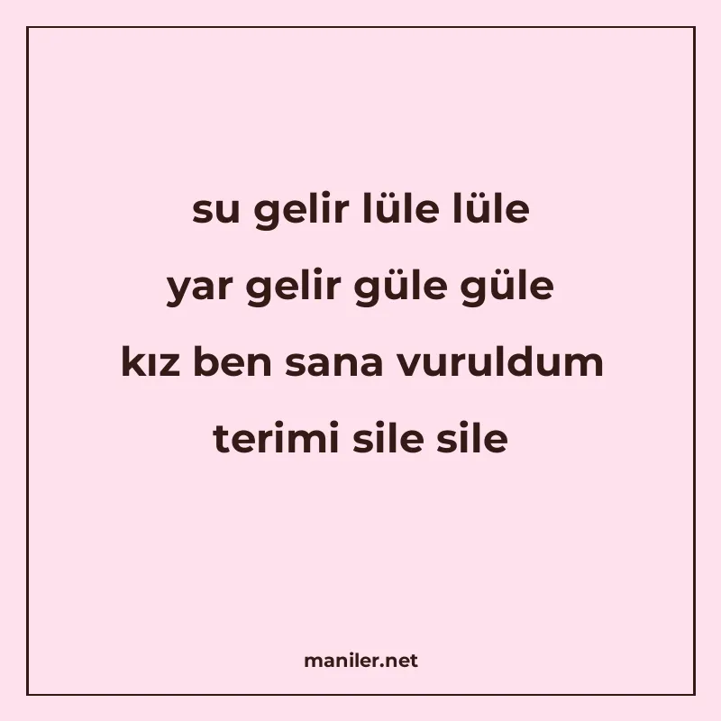 su gelir lüle lüle yar gelir güle güle kız ben sana vuruldum manisi görseli