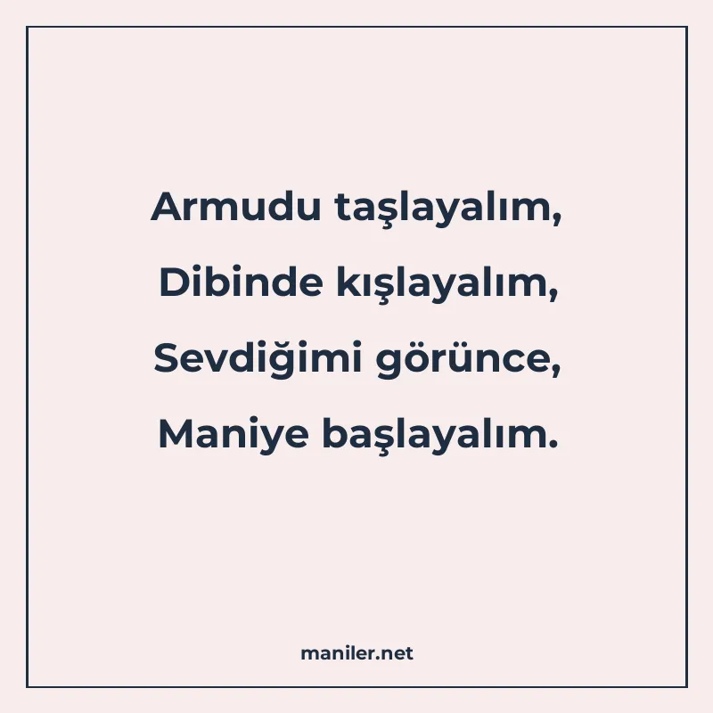 Armudu taşlayalım, Dibinde kışlayalım, Sevdiğimi görünce, Ma manisi görseli