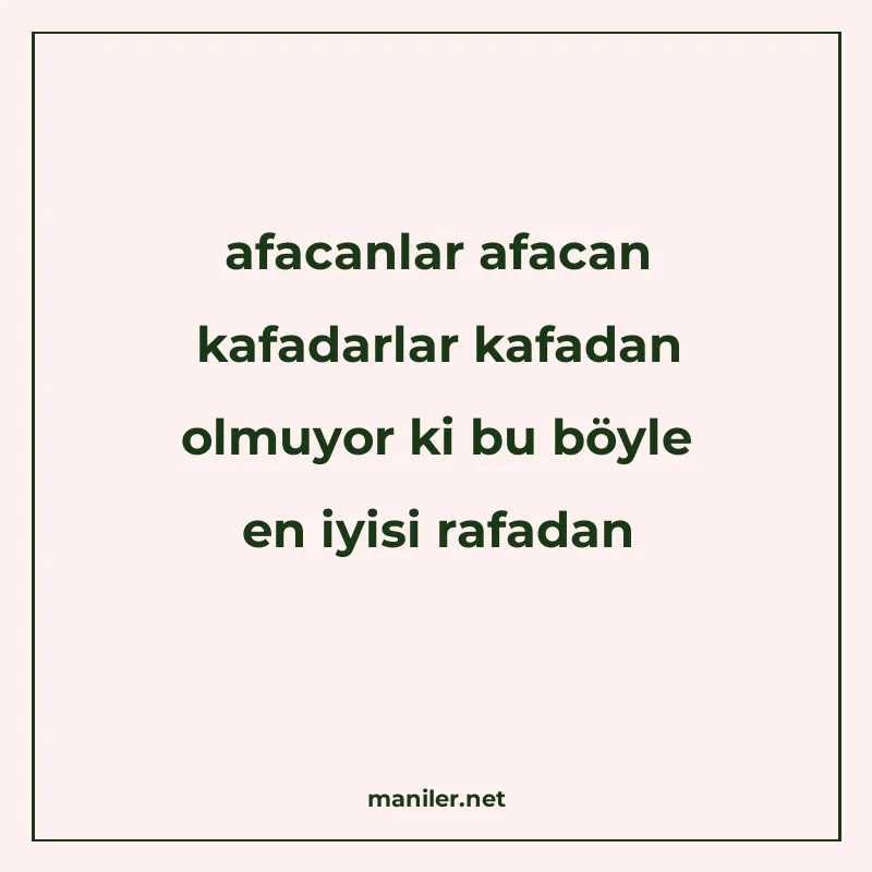 afacanlar afacan kafadarlar kafadan olmuyor ki bu böyle en i manisi görseli