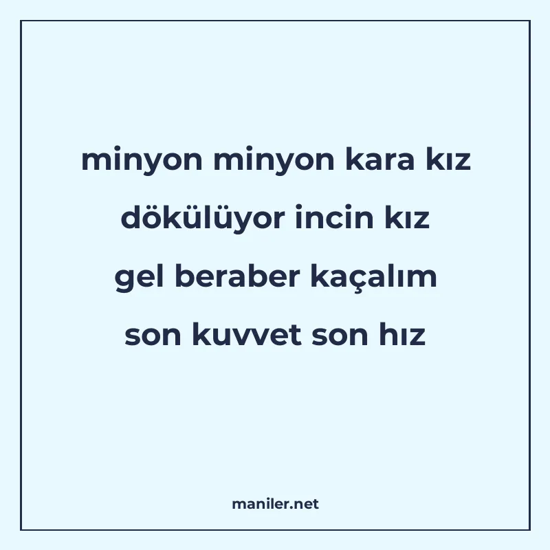 minyon minyon kara kız dökülüyor incin kız gel beraber kaçal manisi görseli