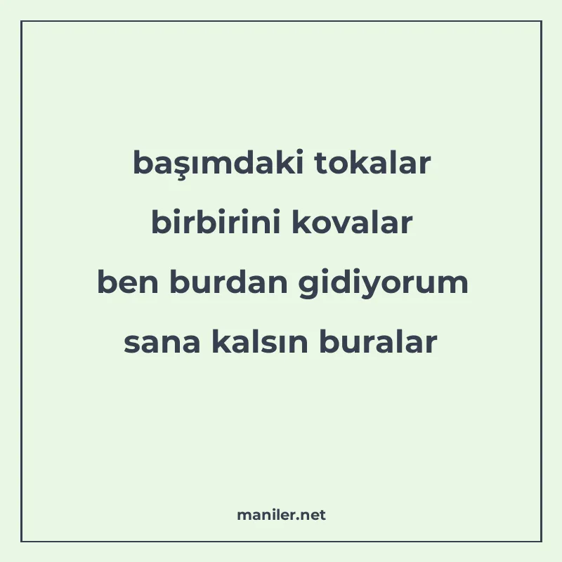 başımdaki tokalar birbirini kovalar ben burdan gidiyorum san manisi görseli