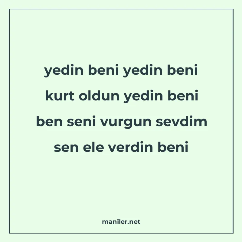 yedin beni yedin beni kurt oldun yedin beni ben seni vurgun manisi görseli