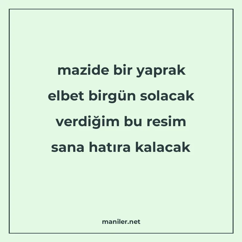 mazide bir yaprak elbet birgün solacak verdiğim bu resim san manisi görseli