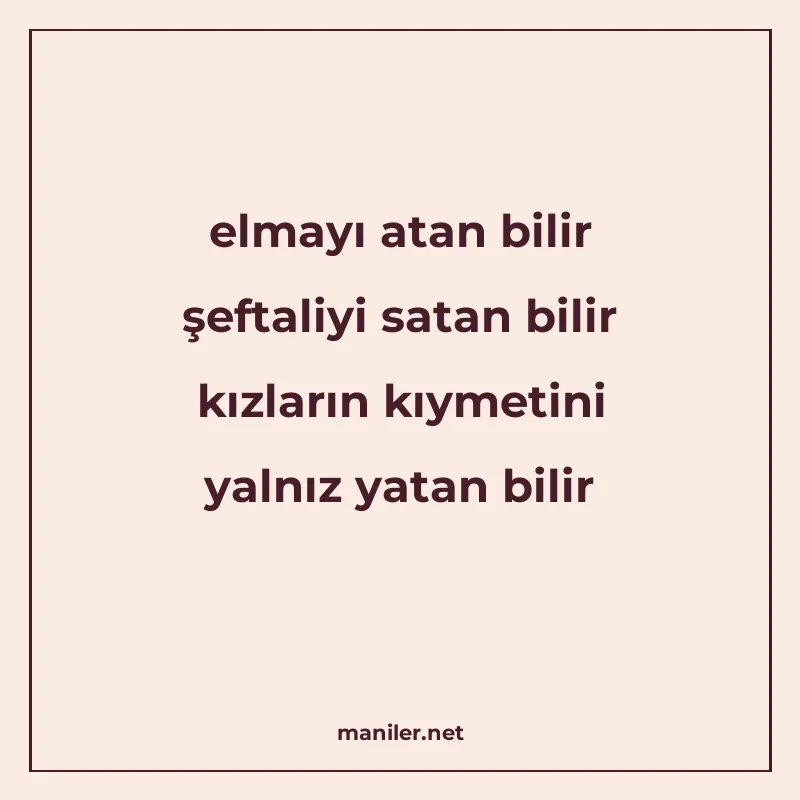 elmayı atan bilir şeftaliyi satan bilir kızların kıymetini y manisi görseli