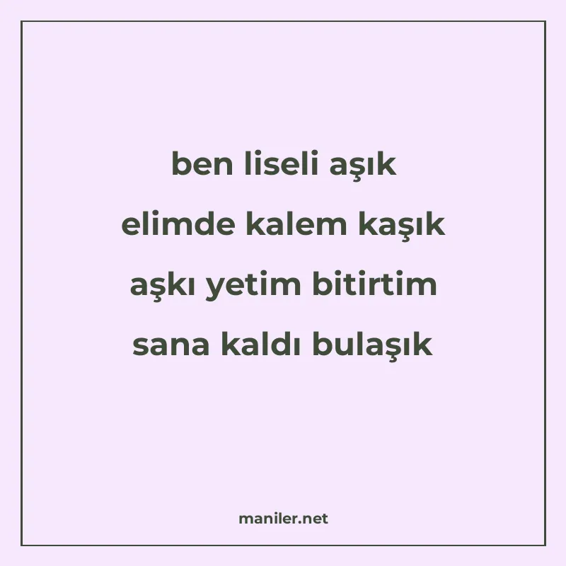ben liseli aşık elimde kalem kaşık aşkı yetim bitirtim sana manisi görseli
