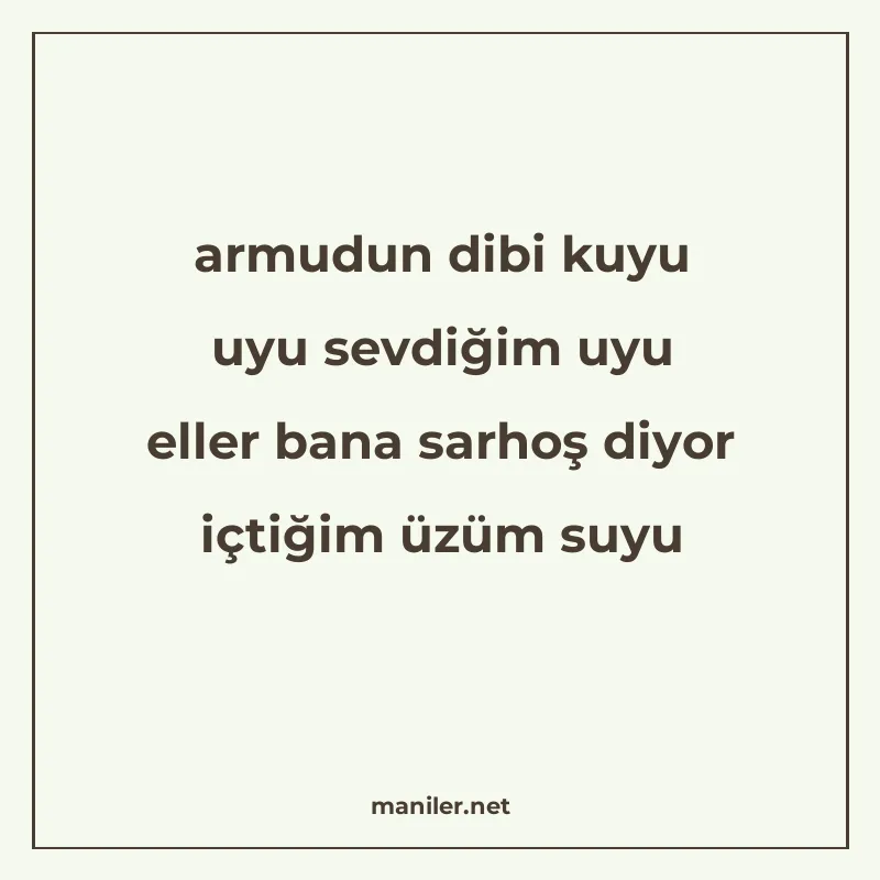 armudun dibi kuyu uyu sevdiğim uyu eller bana sarhoş diyor i manisi görseli