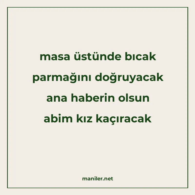 masa üstünde bıcak parmağını doğruyacak ana haberin olsun ab manisi görseli