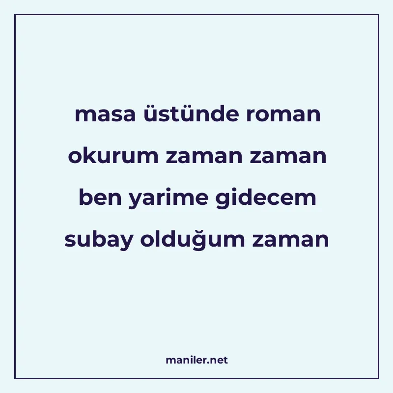 masa üstünde roman okurum zaman zaman ben yarime gidecem sub manisi görseli