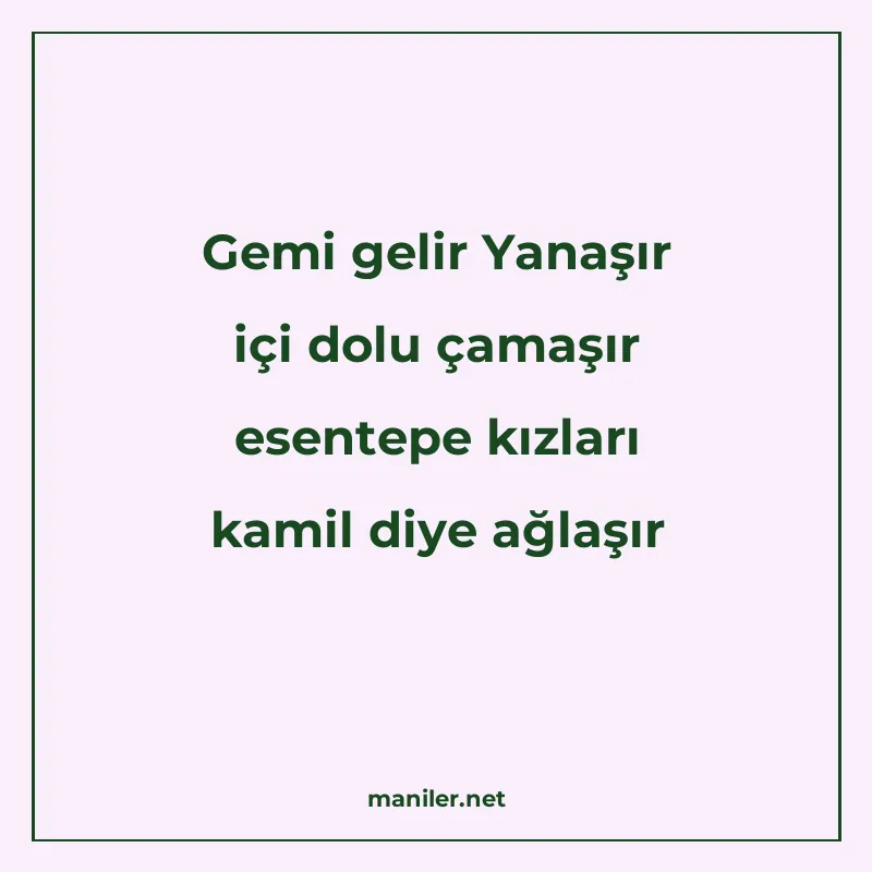 Gemi gelir Yanaşır içi dolu çamaşır esentepe kızları kamil d manisi görseli