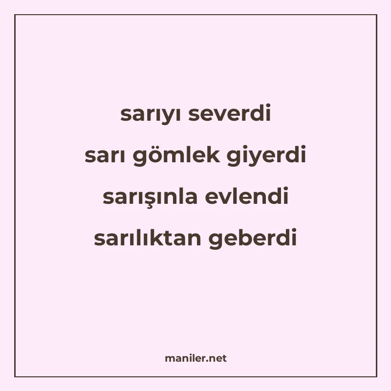 sarıyı severdi sarı gömlek giyerdi sarışınla evlendi sarılık manisi görseli