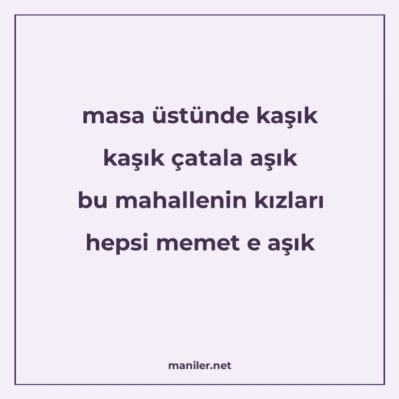 masa üstünde kaşık kaşık çatala aşık bu mahallenin kızları h manisi görseli