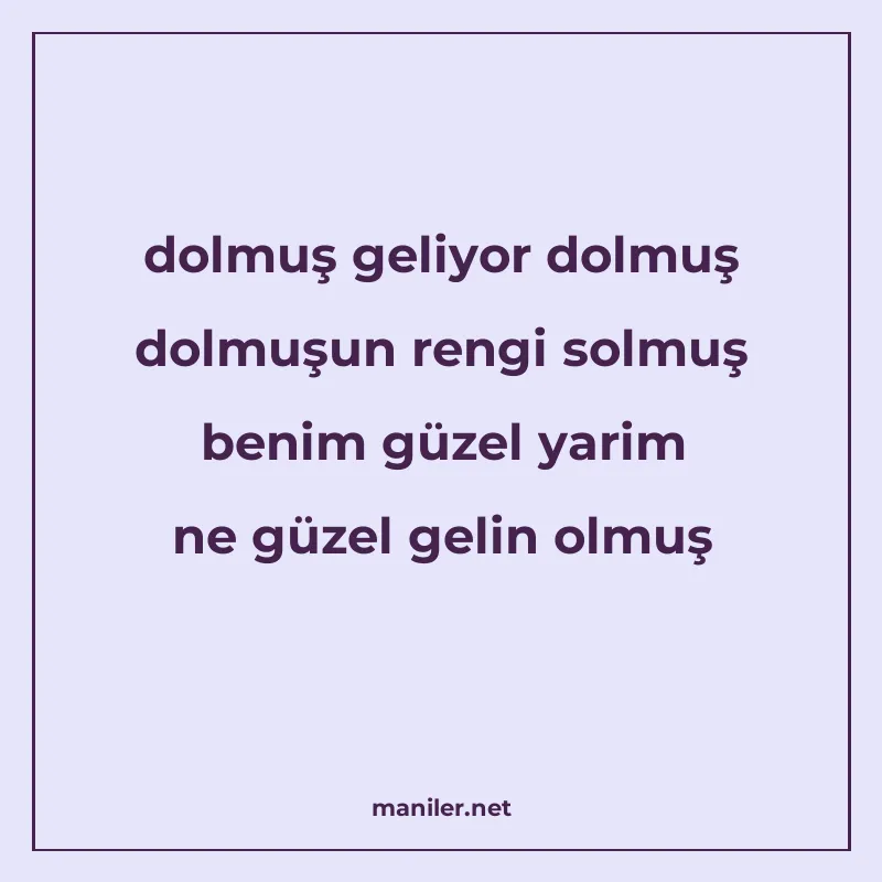 dolmuş geliyor dolmuş dolmuşun rengi solmuş benim güzel yari manisi görseli