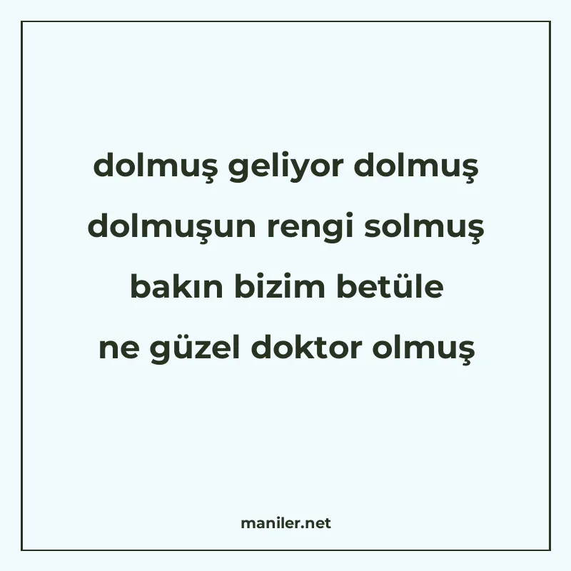 dolmuş geliyor dolmuş dolmuşun rengi solmuş bakın bizim betü manisi görseli